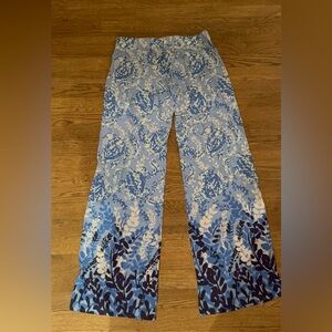 Lilly Pulitzer Blue and White Floral Pants